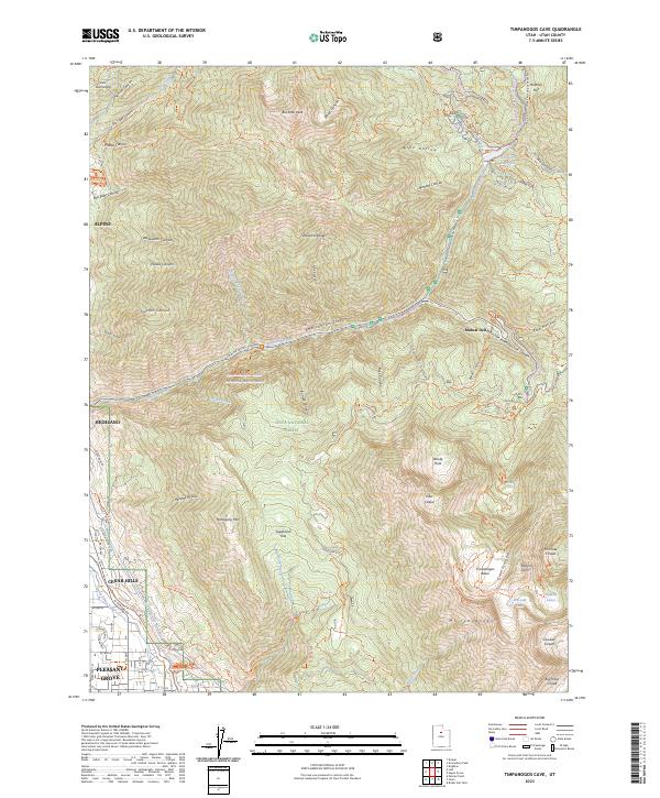 US Topo 7.5-minute map for Timpanogos Cave UT
