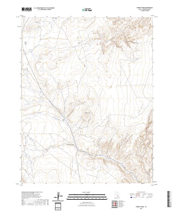US Topo 7.5-minute map for Turkey Knob UT