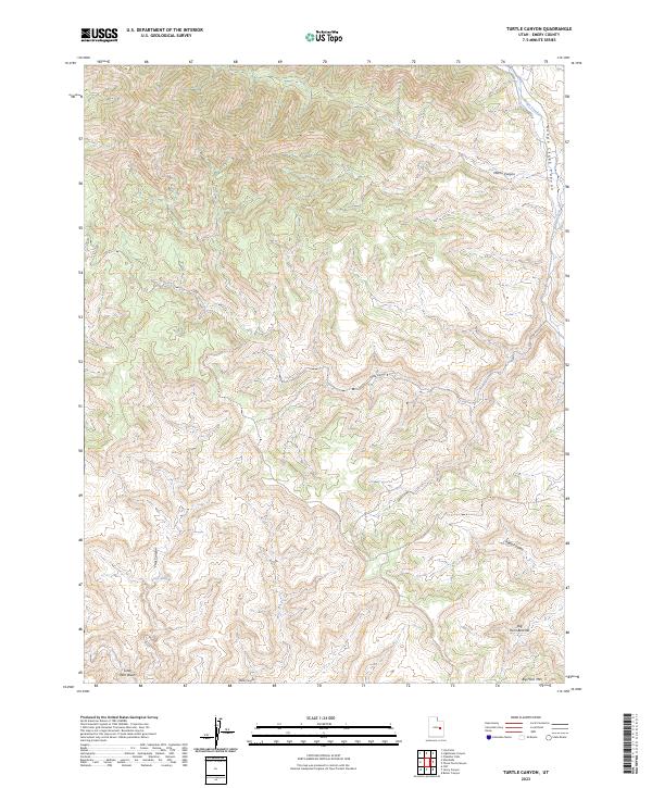 US Topo 7.5-minute map for Turtle Canyon UT