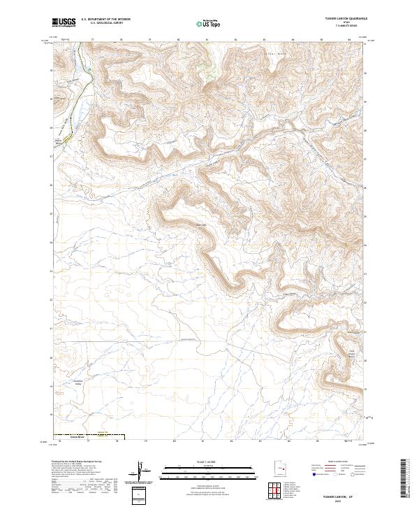 US Topo 7.5-minute map for Tusher Canyon UT