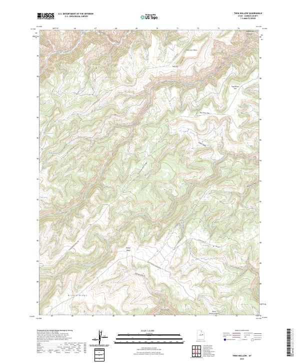 US Topo 7.5-minute map for Twin Hollow UT