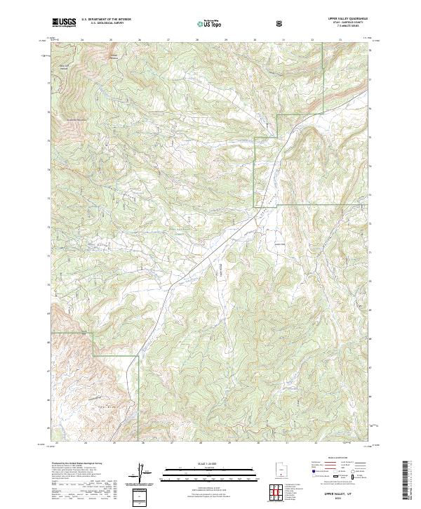 US Topo 7.5-minute map for Upper Valley UT