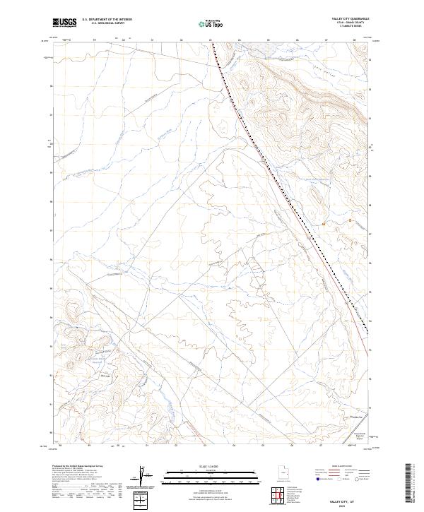 US Topo 7.5-minute map for Valley City UT