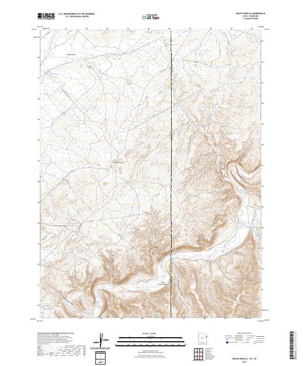 US Topo 7.5-minute map for Walsh Knolls UTCO