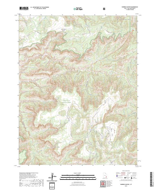 US Topo 7.5-minute map for Warren Canyon UT