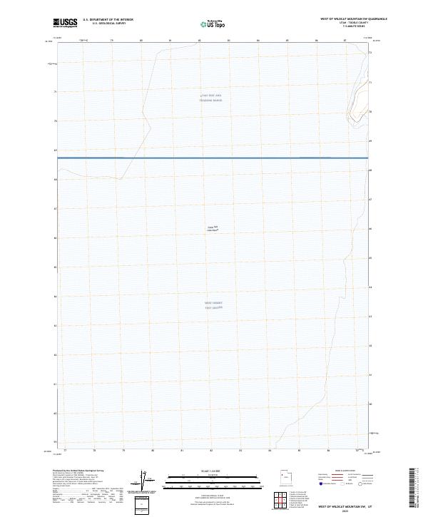 US Topo 7.5-minute map for West of Wildcat Mountain SW UT