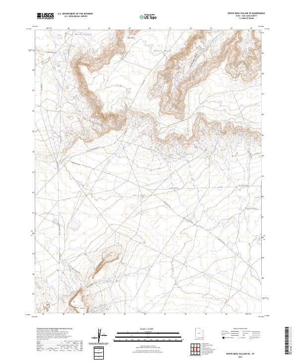 US Topo 7.5-minute map for White Mesa Village SE UT