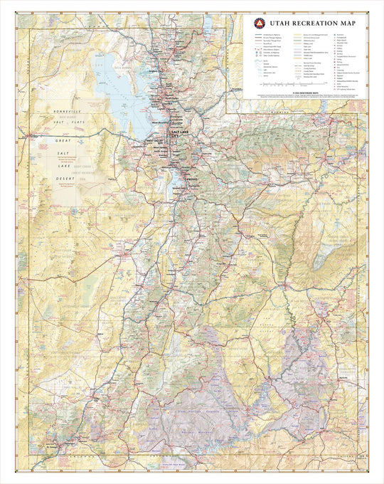 Utah Recreation Map by Benchmark Maps – American Map Store