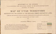 Map of Utah Territory - Irrigable, Timber and Pasture Lands, 1878