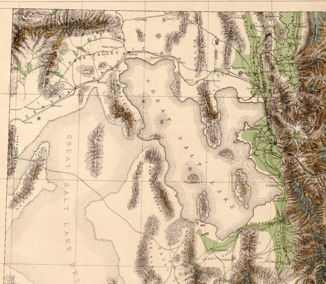 Map of Utah Territory - Irrigable, Timber and Pasture Lands, 1878