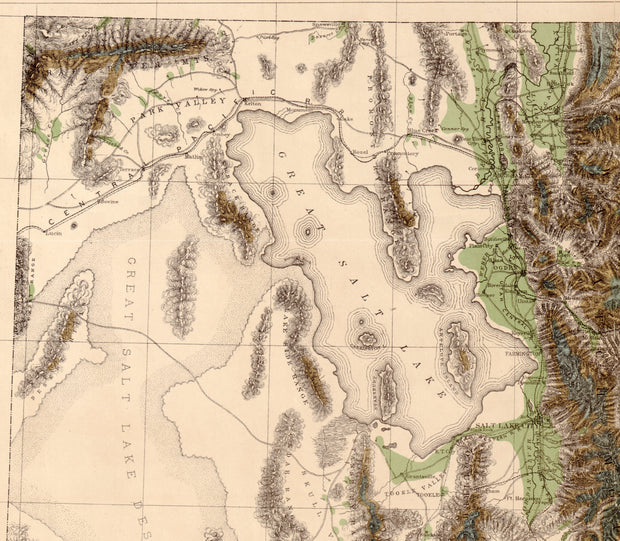 Map of Utah Territory - Irrigable, Timber and Pasture Lands, 1878