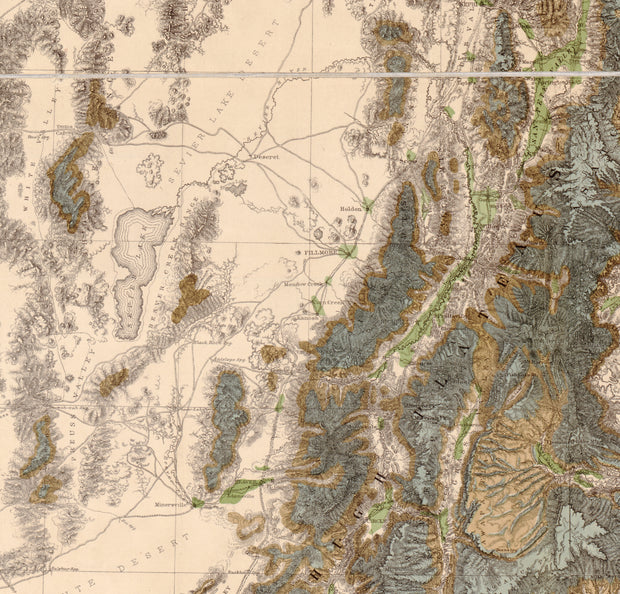 Map of Utah Territory - Irrigable, Timber and Pasture Lands, 1878