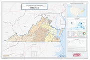 Virginia Congressional District Wall Map