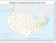 Virginia Congressional District Wall Map