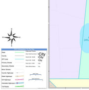 Color Cast Zip Code Style Wall Map of Chesapeake, VA by Market Maps