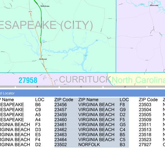 Zip Code Map With Boundaries Of Virginia Fairfax County, VA Zip Code