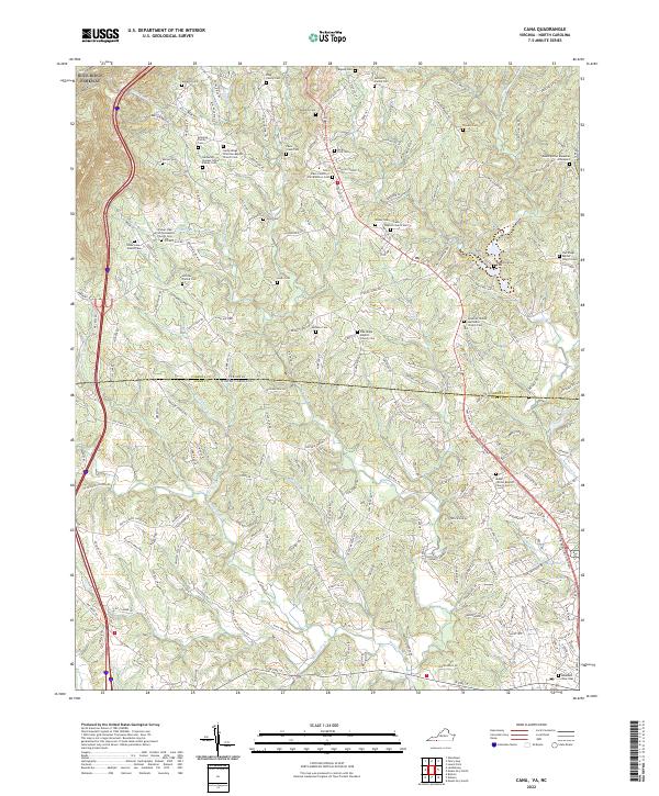 US Topo 7.5-minute map for Cana VANC