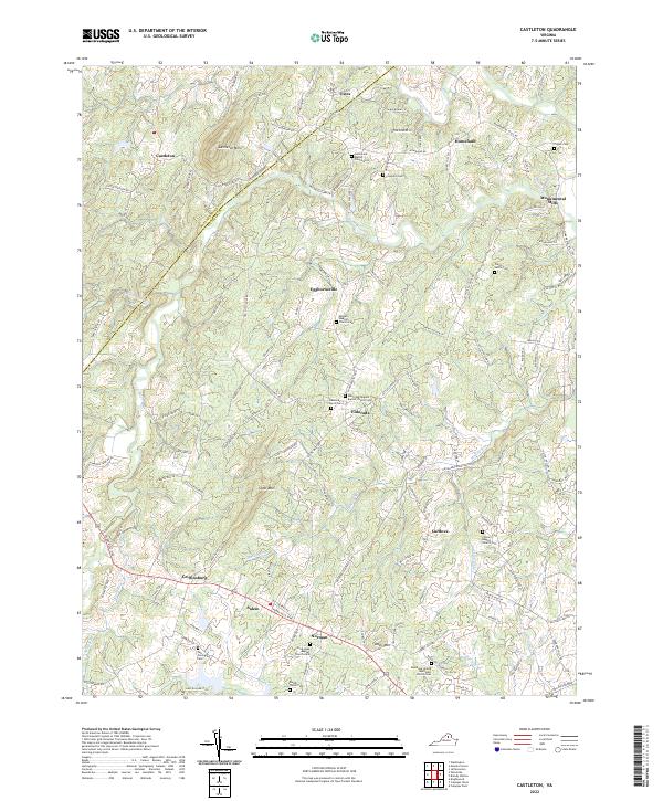 US Topo 7.5-minute map for Castleton VA – American Map Store