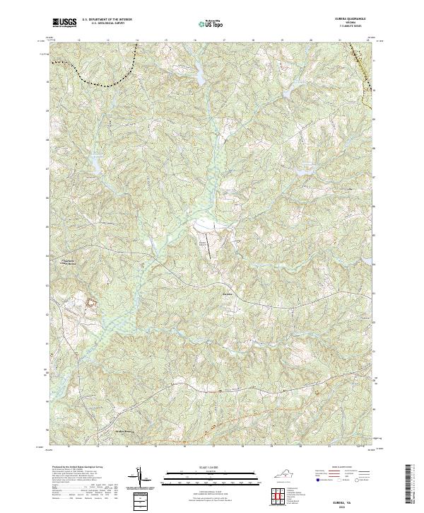 US Topo 7.5-minute map for Eureka VA