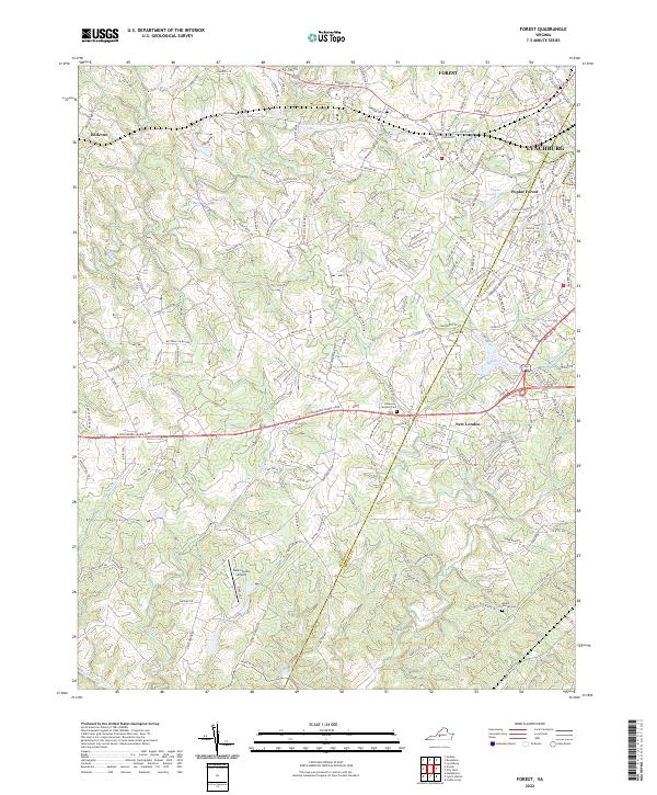 US Topo 7.5-minute map for Forest VA