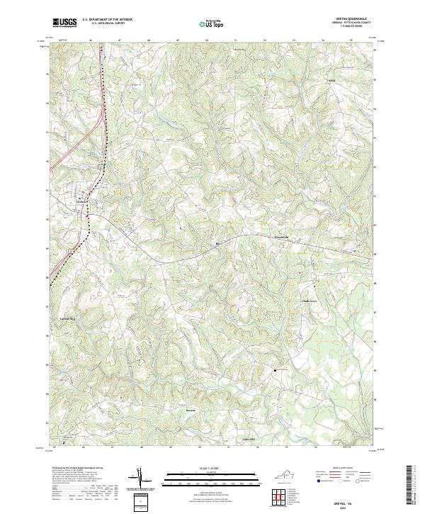 US Topo 7.5-minute map for Gretna VA