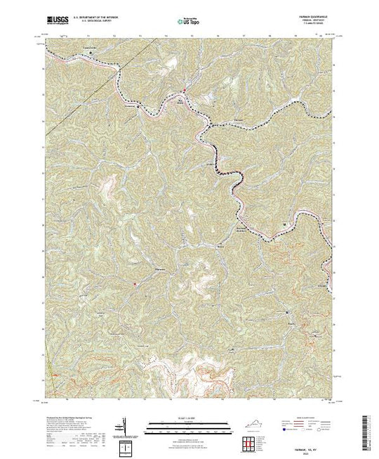 US Topo 7.5-minute map for Harman VAKY – American Map Store