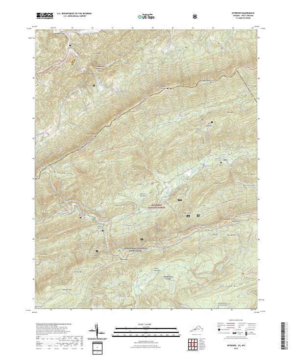 US Topo 7.5-minute map for Interior VAWV