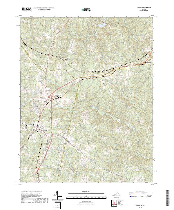 US Topo 7.5-minute map for Keysville VA