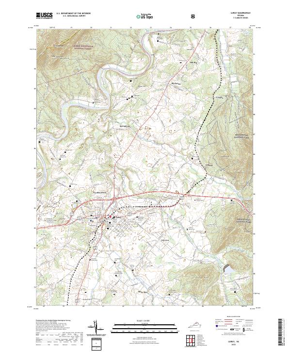 US Topo 7.5-minute map for Luray VA