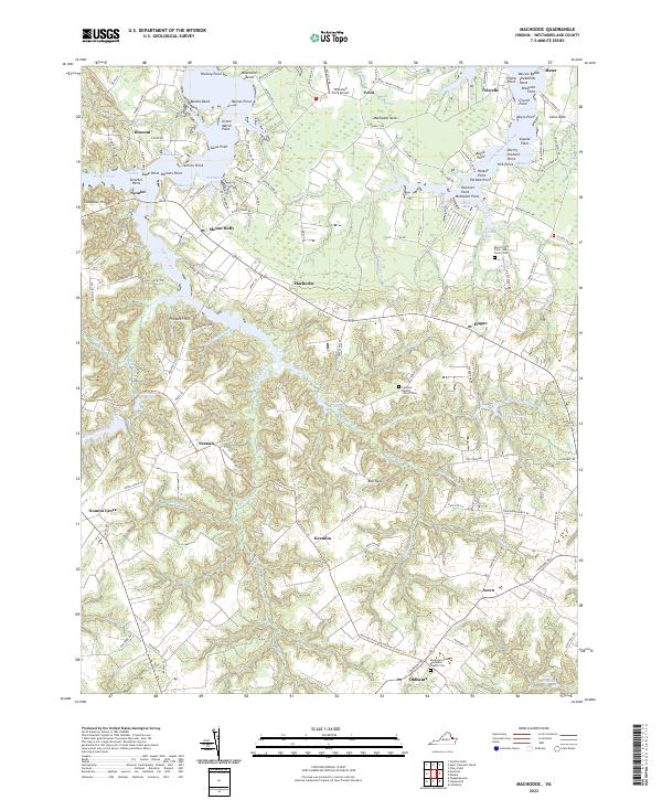 US Topo 7.5-minute map for Machodoc VA