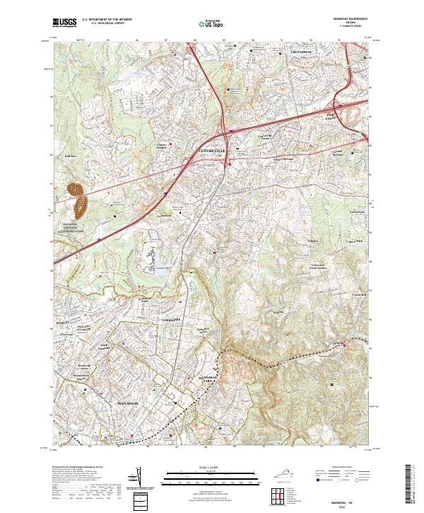 US Topo 7.5-minute map for Manassas VA