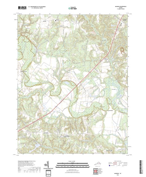US Topo 7.5-minute map for Manquin VA