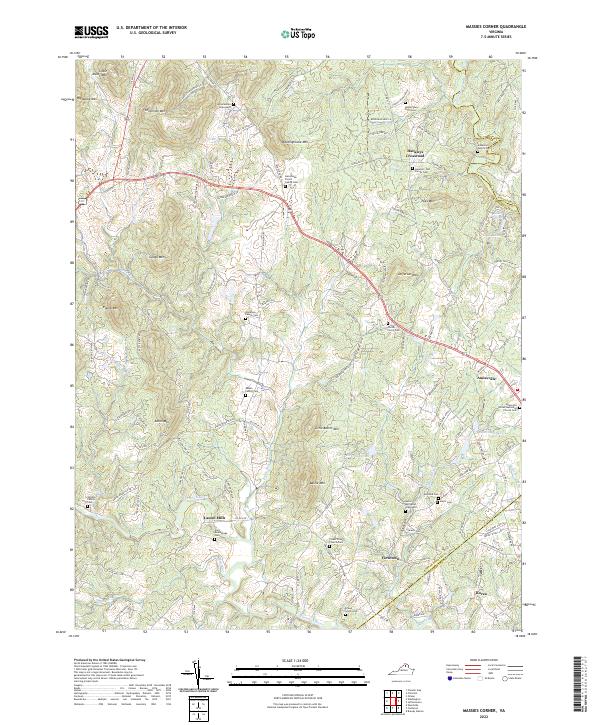 US Topo 7.5-minute map for Massies Corner VA