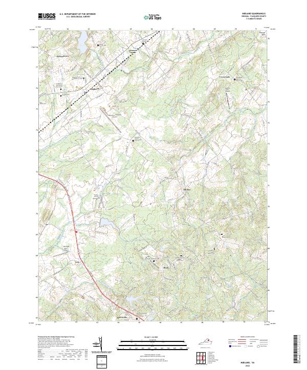US Topo 7.5-minute map for Midland VA – American Map Store