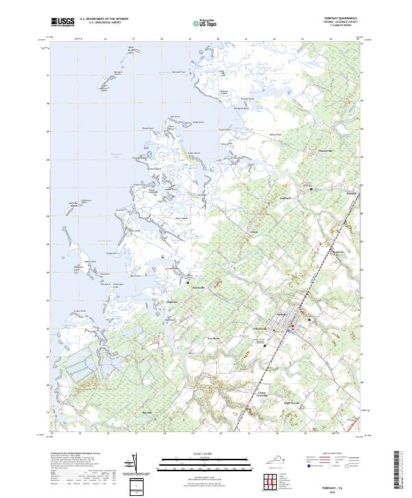 US Topo 7.5-minute map for Parksley VA
