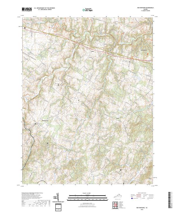 US Topo 7.5-minute map for Rectortown VA – American Map Store