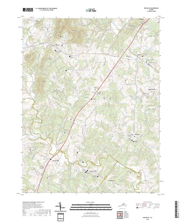 US Topo 7.5-minute map for Rochelle VA