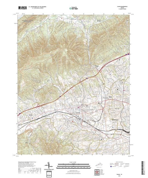 US Topo 7.5-minute map for Salem VA
