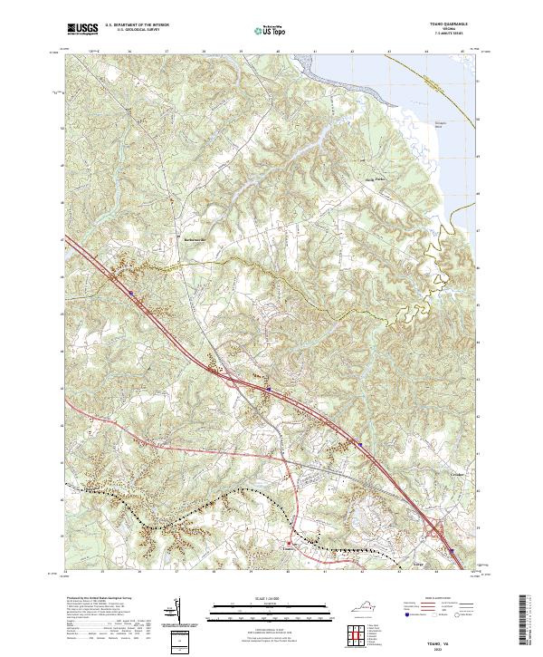 Toano US Topo 7.5-minute map for Toano VA – American Map Store