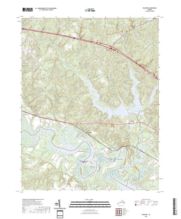 US Topo 7.5-minute map for Walkers VA