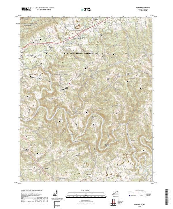 Wheeler Indianamap US Topo 7.5-minute map for Wheeler VATN – American Map Store