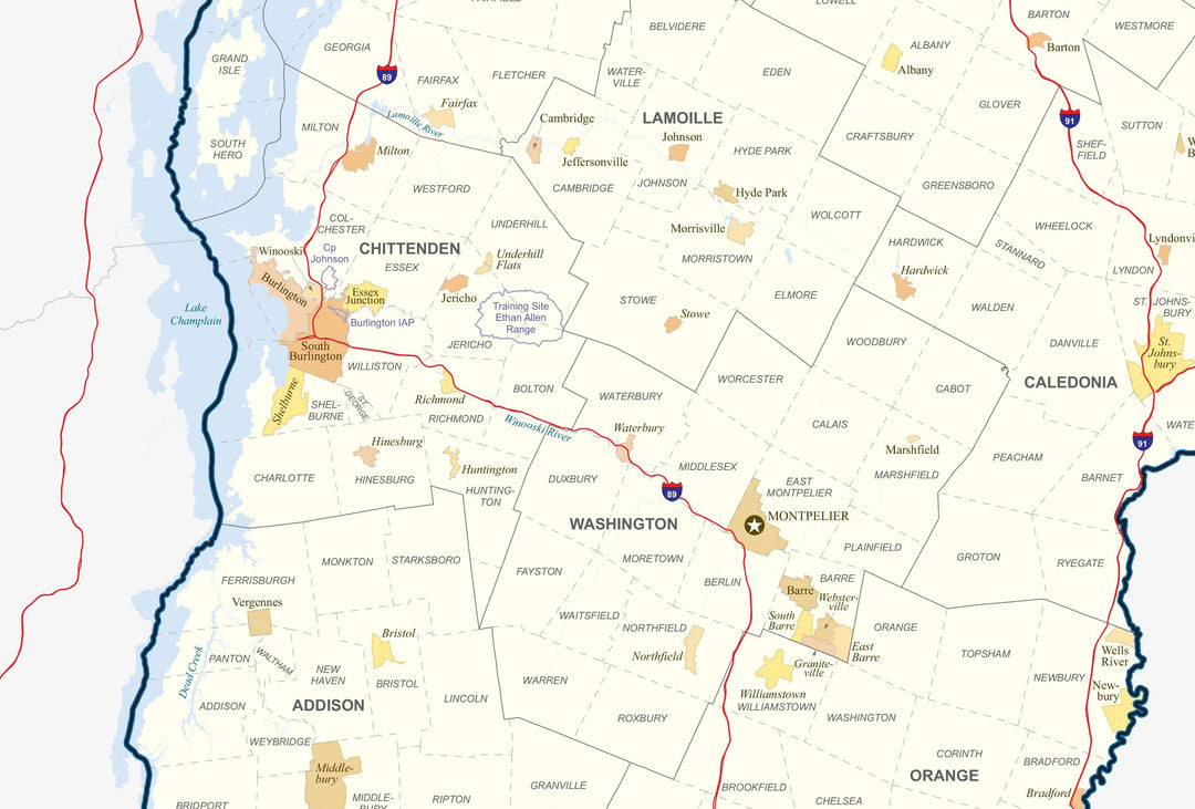 Vermont Congressional District Wall Map