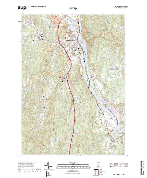 US Topo 7.5-minute map for Brattleboro VTNH