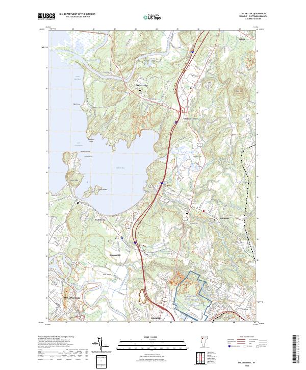 US Topo 7.5-minute map for Colchester VT
