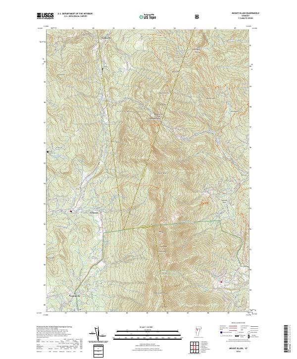 US Topo 7.5-minute map for Mount Ellen VT