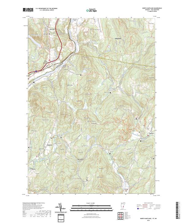 US Topo 7.5-minute map for North Hartland VTNH