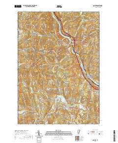 USGS US Topo 7.5-minute map for Quechee VT 2021 – American Map Store