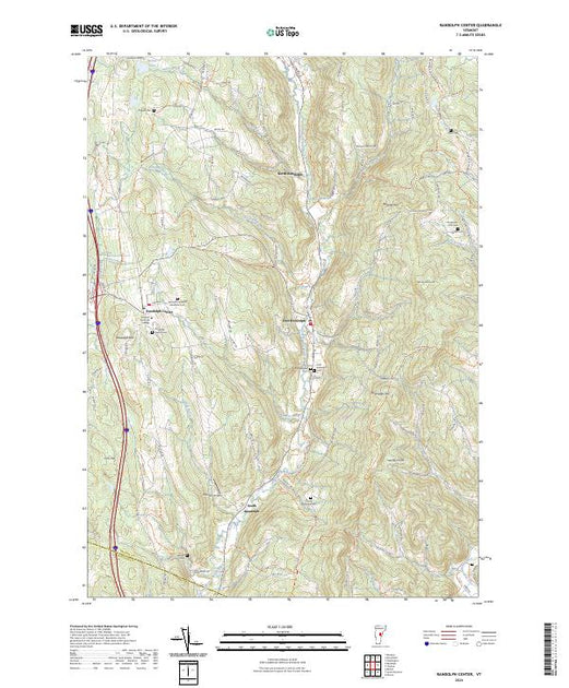 US Topo 7.5-minute map for Randolph Center VT – American Map Store