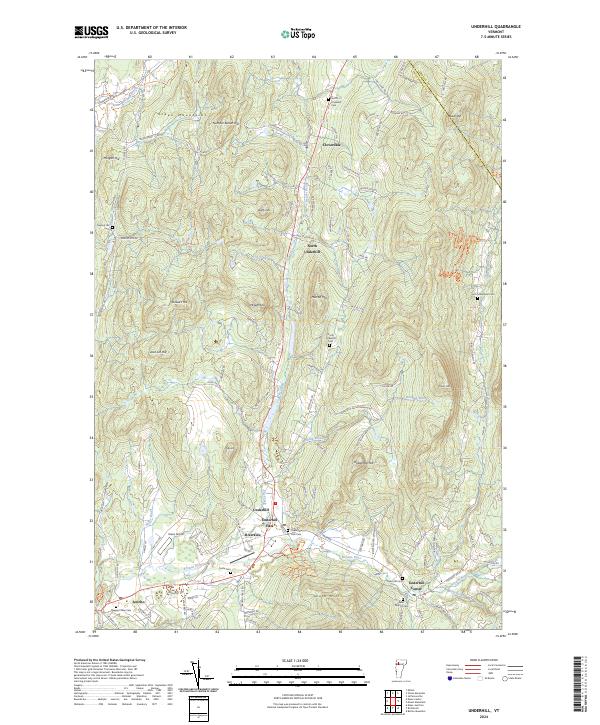 US Topo 7.5-minute map for Underhill VT
