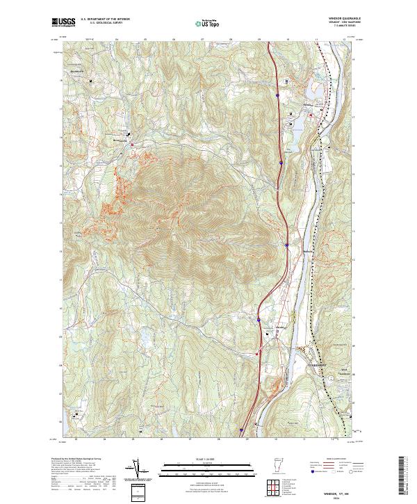 US Topo 7.5-minute map for Windsor VTNH